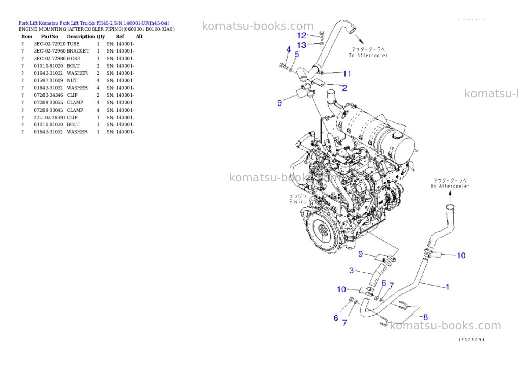 Komatsu FH45-2 S/N 140001-UP Parts catalog cover Page 4