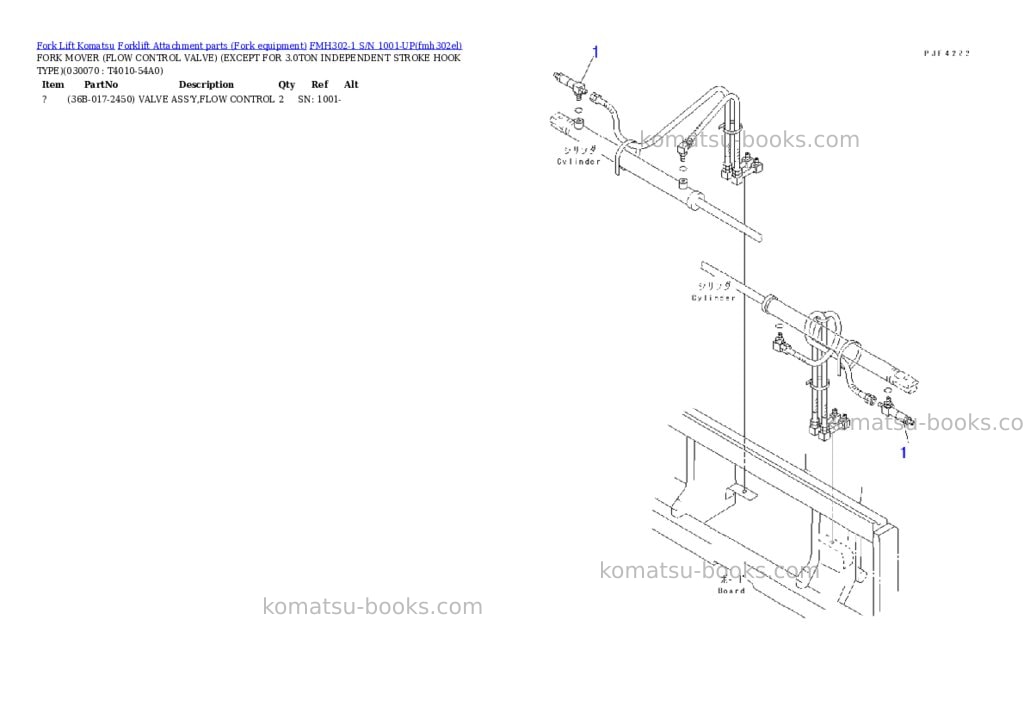 Komatsu fmh302-1 s/n 1001-up Parts catalog cover Page 6