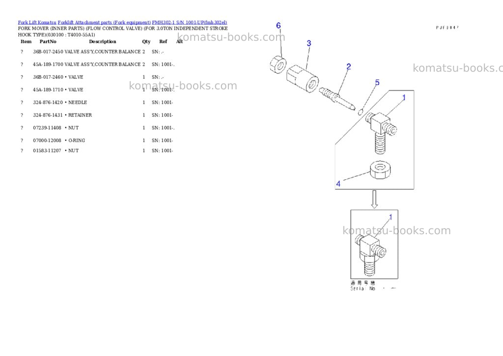 Komatsu fmh302-1 s/n 1001-up Parts catalog cover Page 9
