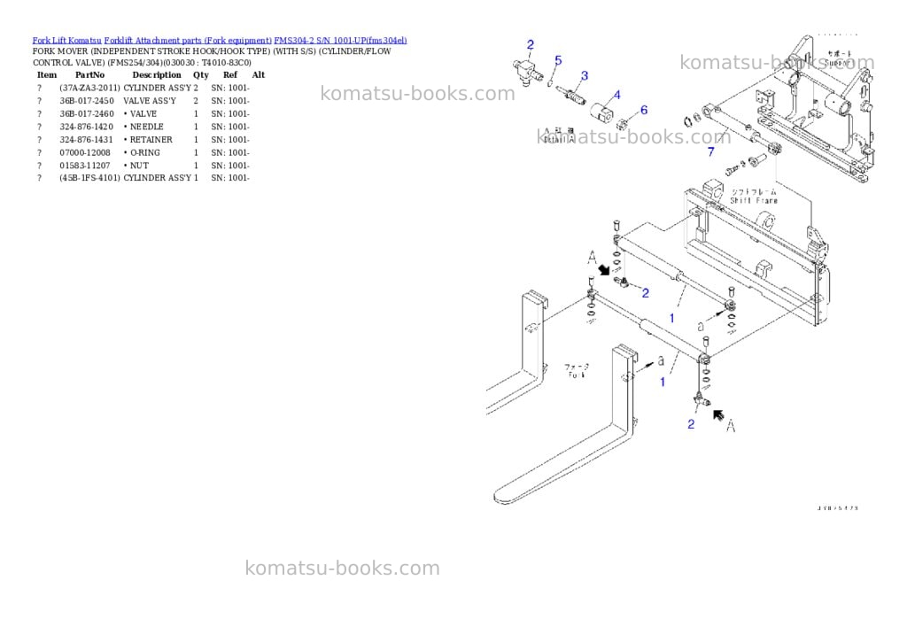 Komatsu FMS304-2 S/N 1001-UP Parts catalog cover Page 2