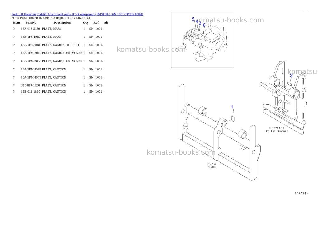 Komatsu fms408-1 s/n 1001-up Parts catalog cover Page 10 Komatsu fms408-1 s/n 1001-up Parts catalog cover Page 10