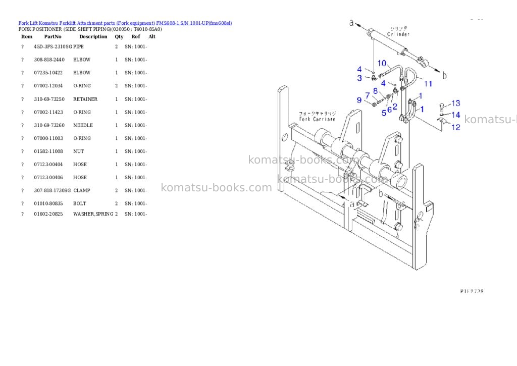 Komatsu fms608-1 s/n 1001-up Parts catalog cover Page 3