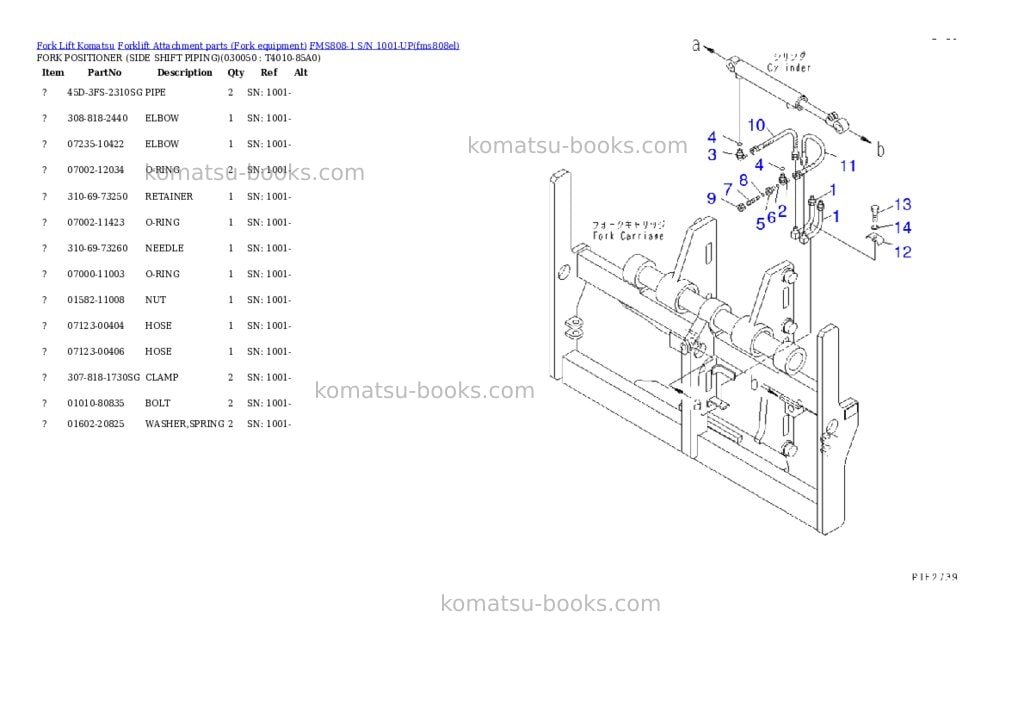 Komatsu fms808-1 s/n 1001-up Parts catalog cover Page 4