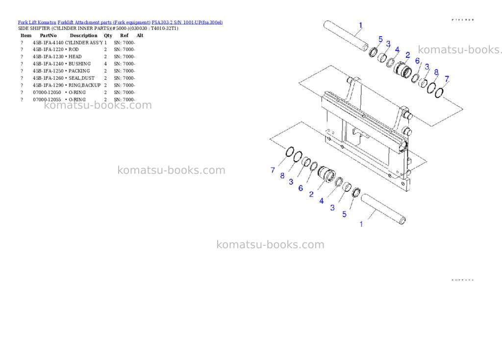 Komatsu FSA303-2 S/N 1001-UP Parts catalog cover Komatsu FSA303-2 S/N 1001-UP Parts catalog cover