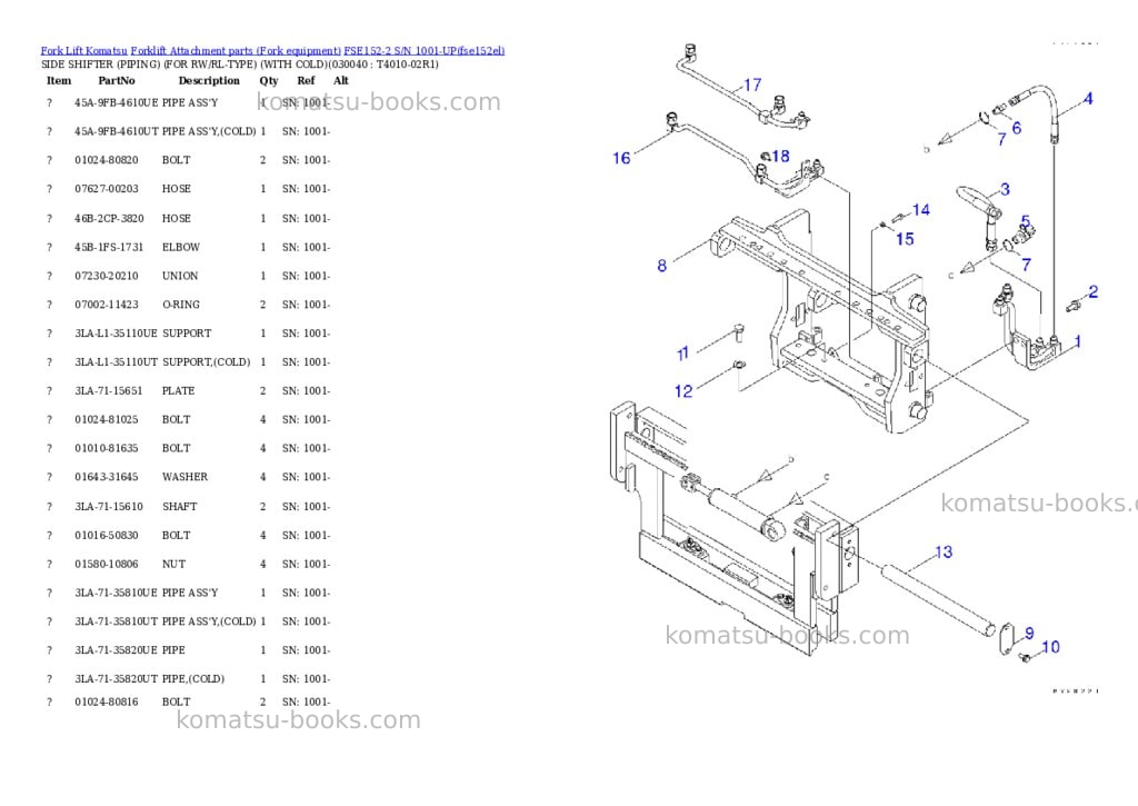 Komatsu fse152-2 s/n 1001-up Parts catalog cover Page 3