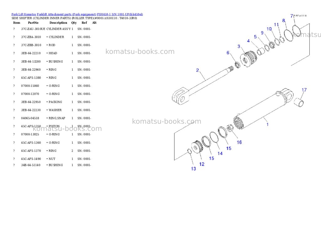 Komatsu fsh459-1 s/n 1001-up Parts catalog cover Page 10 Komatsu fsh459-1 s/n 1001-up Parts catalog cover Page 10