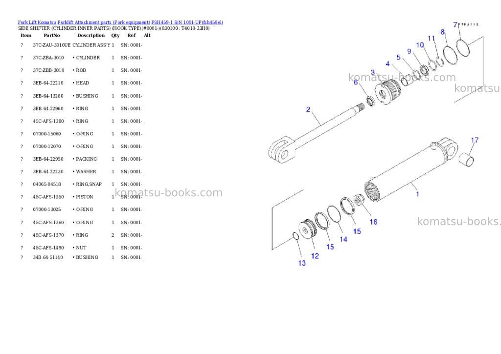Komatsu fsh459-1 s/n 1001-up Parts catalog cover Page 9 Komatsu fsh459-1 s/n 1001-up Parts catalog cover Page 9