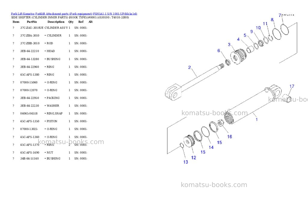 Komatsu fsh5a1-1 s/n 1001-up Parts catalog cover Page 10