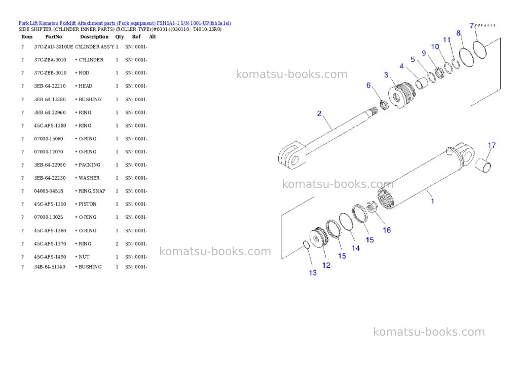 Komatsu fsh5a1-1 s/n 1001-up Parts catalog cover Page 11