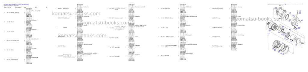 Komatsu H 185 E S/N 06100 Parts catalog cover Page 4 Komatsu H 185 E S/N 06100 Parts catalog cover Page 4