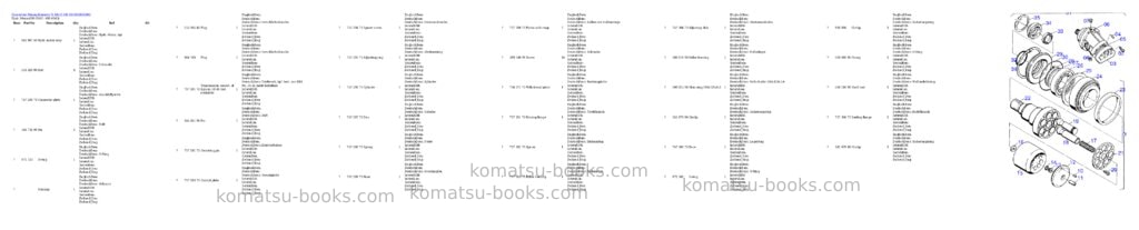 Komatsu H 185 E S/N 06100 Parts catalog cover Page 6 Komatsu H 185 E S/N 06100 Parts catalog cover Page 6