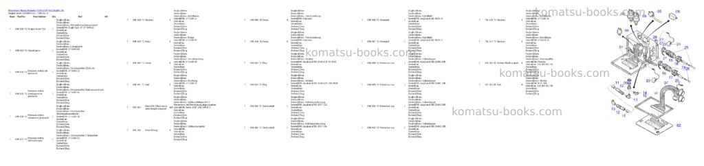 Komatsu h185s s/n 06118 Parts catalog cover Page 8
