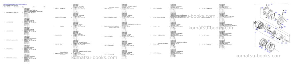 Komatsu h185s s/n 06119 Parts catalog cover Page 9 Komatsu h185s s/n 06119 Parts catalog cover Page 9