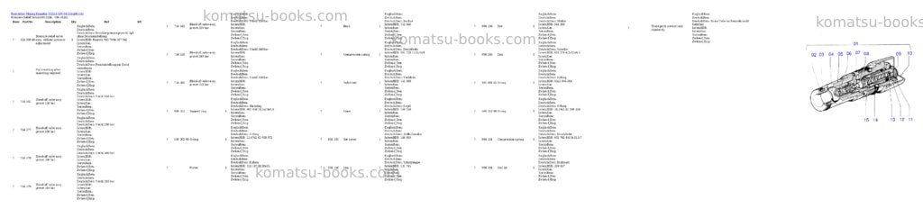 Komatsu h255s s/n 06151 Parts catalog cover Page 4 Komatsu h255s s/n 06151 Parts catalog cover Page 4