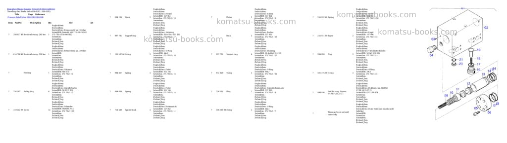 Komatsu h255s s/n 06151 Parts catalog cover Page 7 Komatsu h255s s/n 06151 Parts catalog cover Page 7