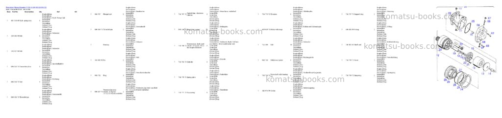 Komatsu H 255 S S/N 06152 Parts catalog cover Page 9 Komatsu H 255 S S/N 06152 Parts catalog cover Page 9