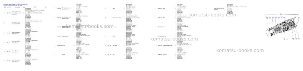 Komatsu h255s s/n 06161 Parts catalog cover Page 4