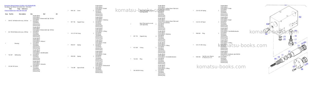 Komatsu pc3000-1 s/n 06186 Parts catalog cover Page 7
