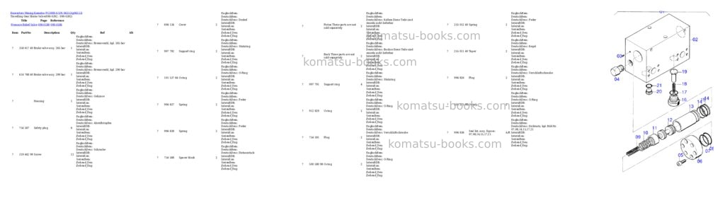 Komatsu pc3000-6 s/n 06213 Parts catalog cover Page 6