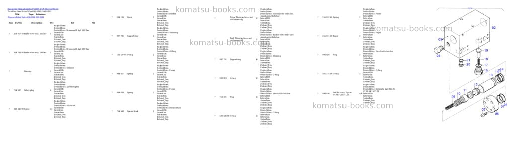Komatsu pc3000-6 s/n 06215 Parts catalog cover Page 6