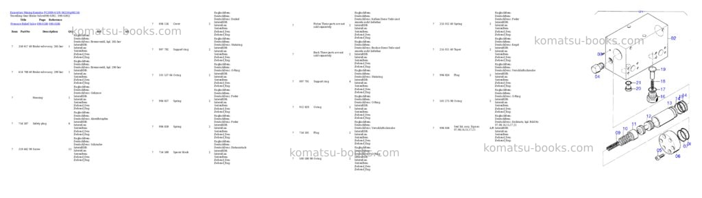Komatsu pc3000-6 s/n 06216 Parts catalog cover Page 6