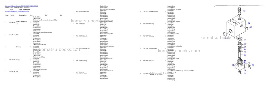 Komatsu pc3000-6 s/n 06229 Parts catalog cover