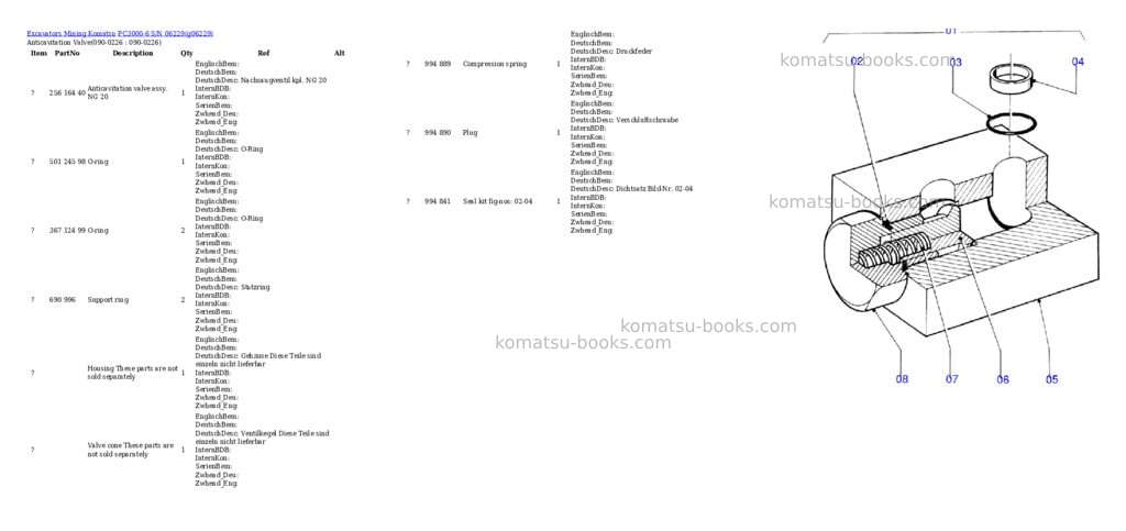 Komatsu pc3000-6 s/n 06229 Parts catalog cover Page 4