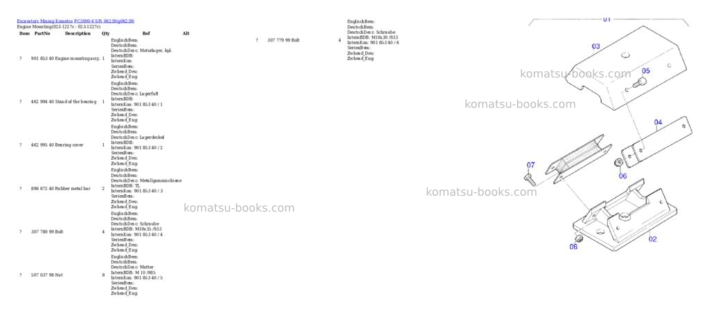 Komatsu pc3000-6 s/n 06239 Parts catalog cover Page 2