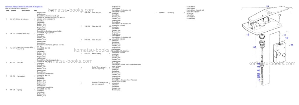 Komatsu pc3000-6 s/n 06241 Parts catalog cover Page 8