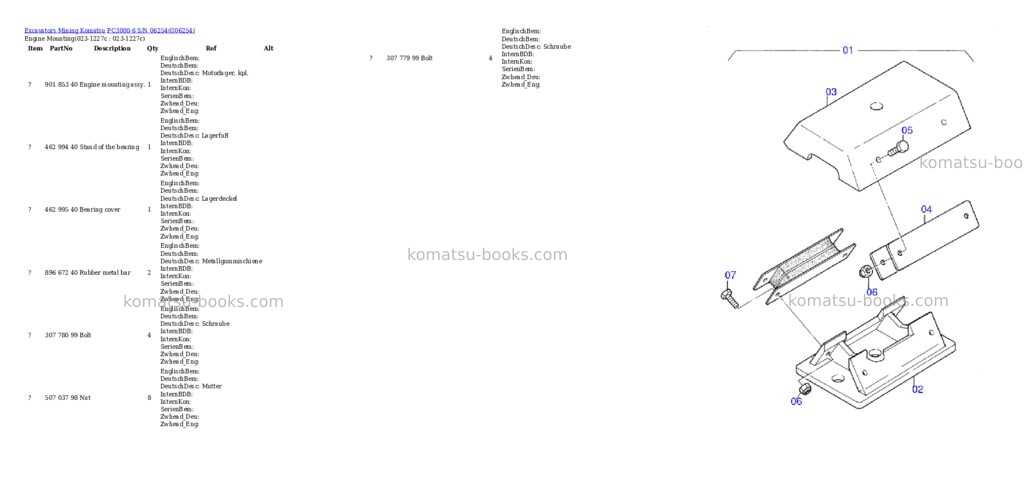 Komatsu pc3000-6 s/n 06254 Parts catalog cover Page 2