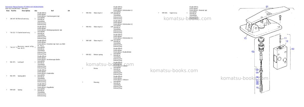 Komatsu pc3000-6 s/n 06264 Parts catalog cover Page 8
