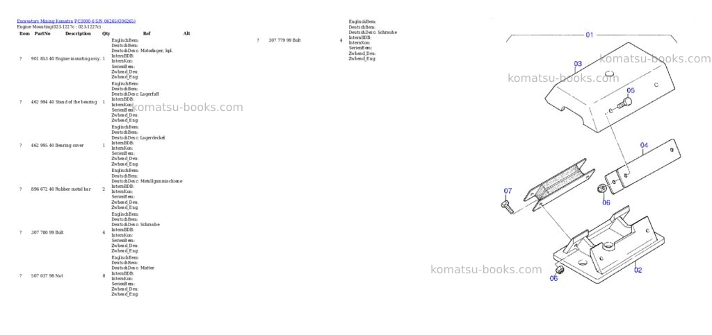 Komatsu pc3000-6 s/n 06265 Parts catalog cover Page 2