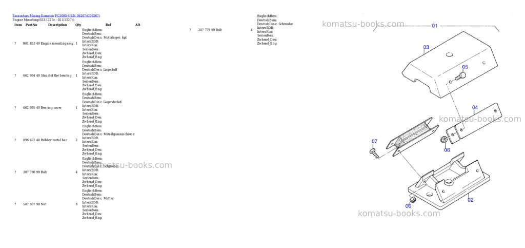 Komatsu pc3000-6 s/n 06267 Parts catalog cover Page 2