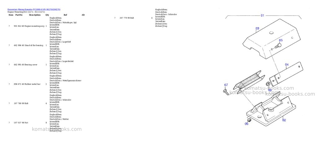 Komatsu pc3000-6 s/n 06270 Parts catalog cover Page 2