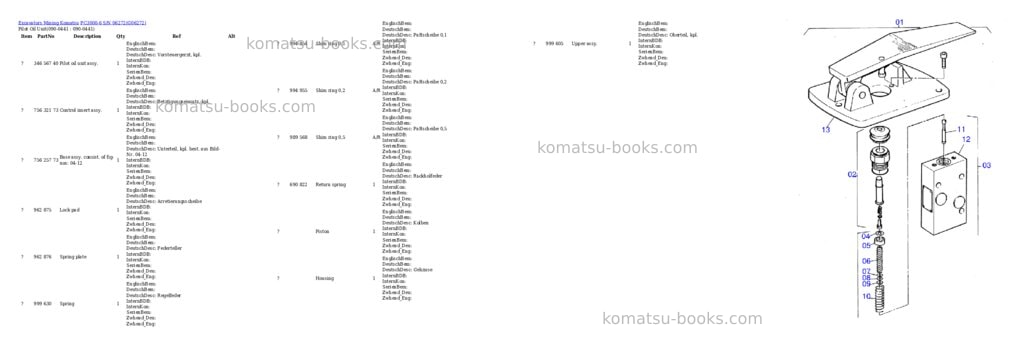 Komatsu pc3000-6 s/n 06272 Parts catalog cover Page 8