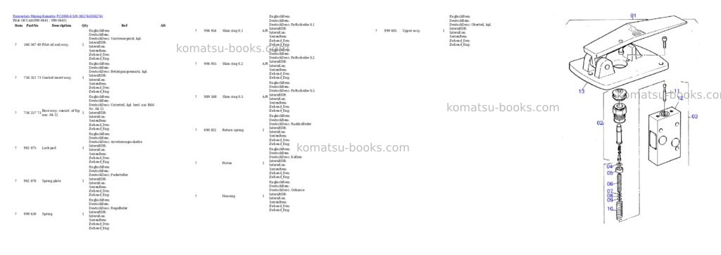 Komatsu pc3000-6 s/n 06274 Parts catalog cover Page 8