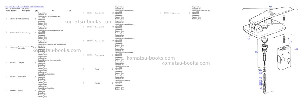 Komatsu pc3000-6 s/n 06277 Parts catalog cover Page 8