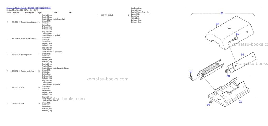 Komatsu pc3000-6 s/n 06281 Parts catalog cover Page 2