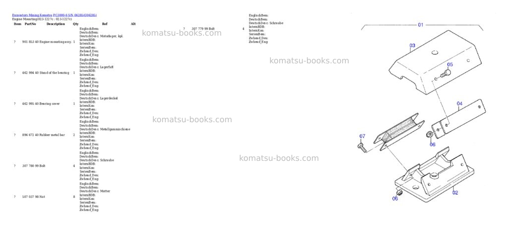 Komatsu pc3000-6 s/n 06285 Parts catalog cover Page 2