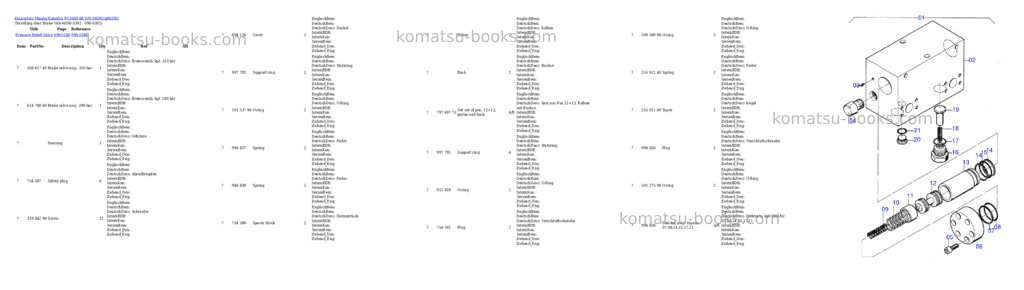 Komatsu pc3000-6e s/n 06292 Parts catalog cover