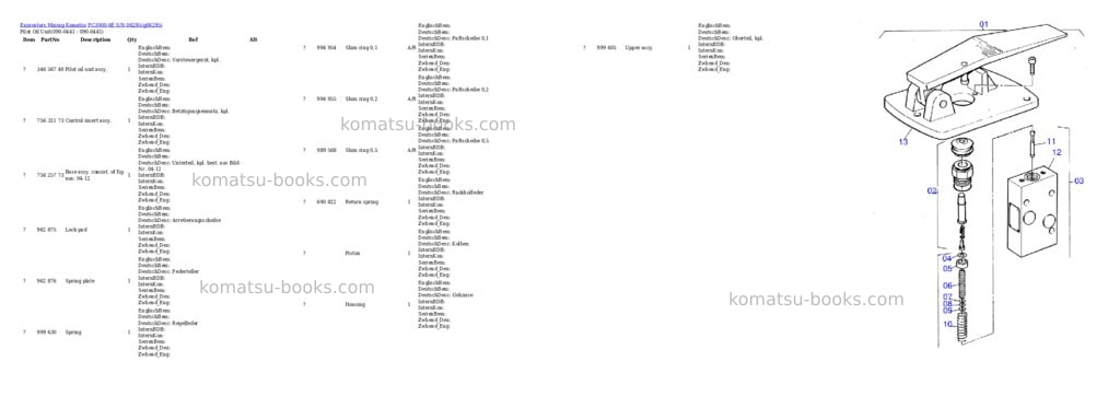 Komatsu pc3000-6e s/n 06295 Parts catalog cover Page 6