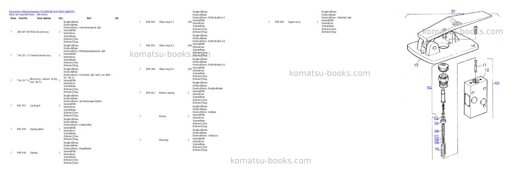 Komatsu pc3000-6e s/n 06297 Parts catalog cover Page 6