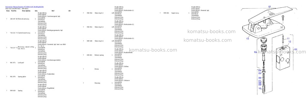 Komatsu pc3000-6 s/n 06300 Parts catalog cover Page 8