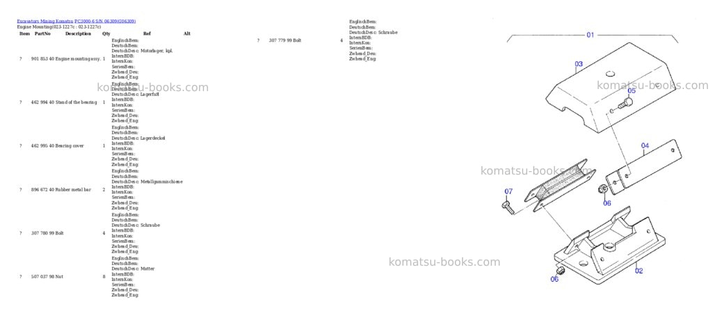 Komatsu pc3000-6 s/n 06309 Parts catalog cover Page 2