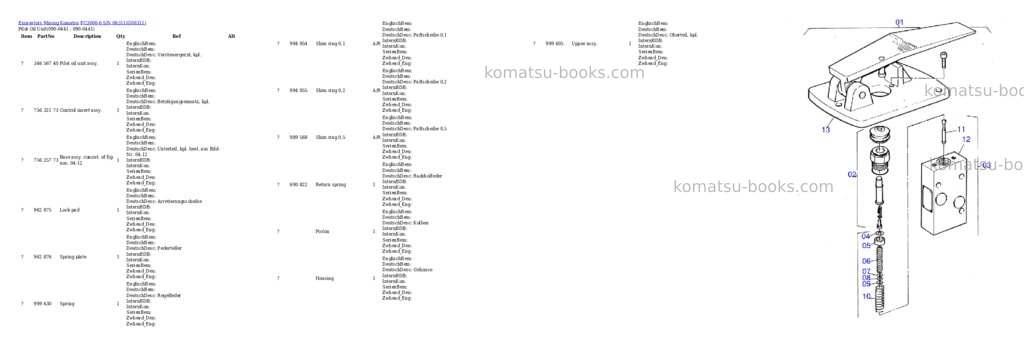 Komatsu pc3000-6 s/n 06311 Parts catalog cover Page 7