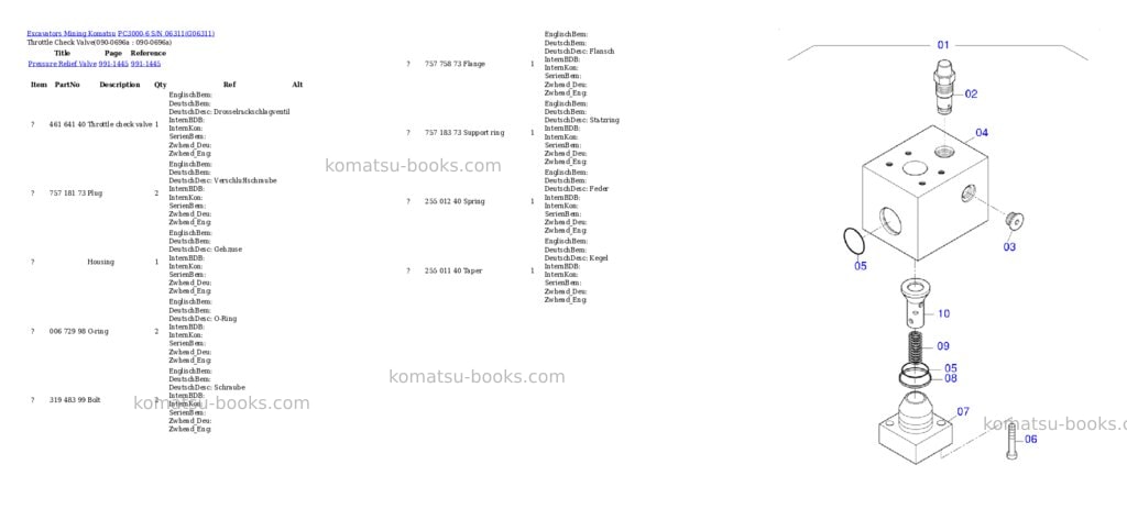 Komatsu pc3000-6 s/n 06311 Parts catalog cover Page 9