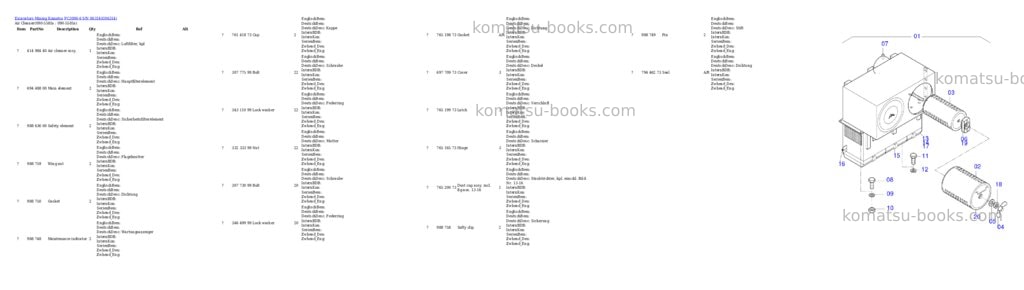 Komatsu pc3000-6 s/n 06314 Parts catalog cover Page 10