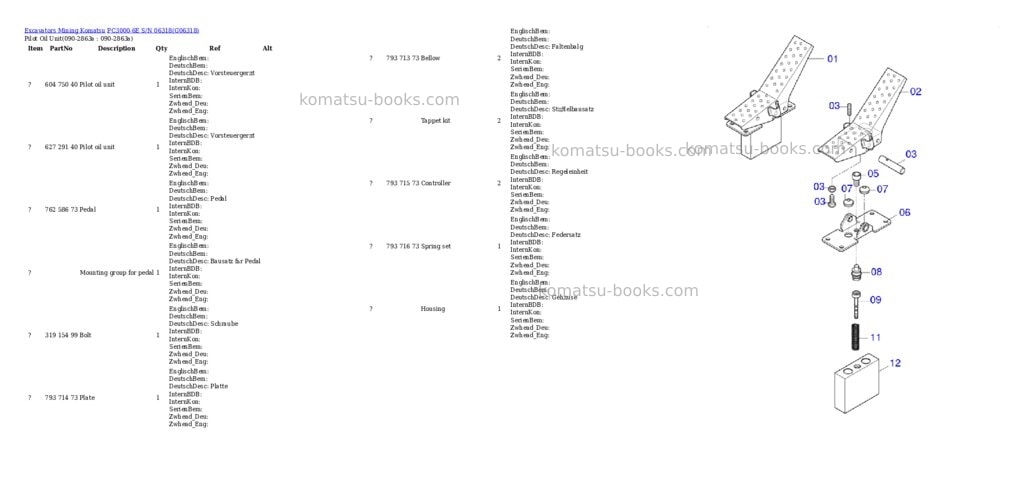 Komatsu pc3000-6e s/n 06318 Parts catalog cover Page 7