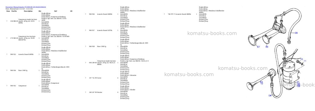 Komatsu pc3000-6e s/n 06320 Parts catalog cover Page 8