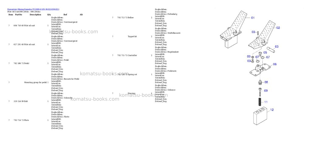 Komatsu pc3000-6 s/n 06322 Parts catalog cover Page 8